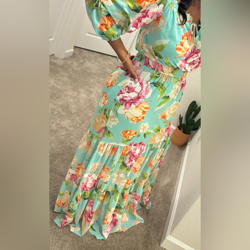 Nordstrom  floral off the shoulder maxi dress